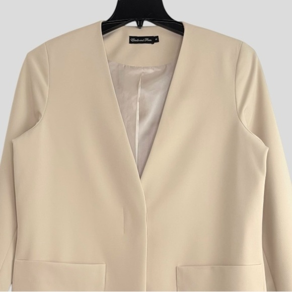 Estelle and Finn NY Women’s Size 10 Beige Blazer Quiet Luxury Scandi Minimalist - Picture 4 of 14
